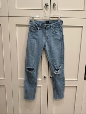 Just Black Light Blue Distressed Skinny Jeans